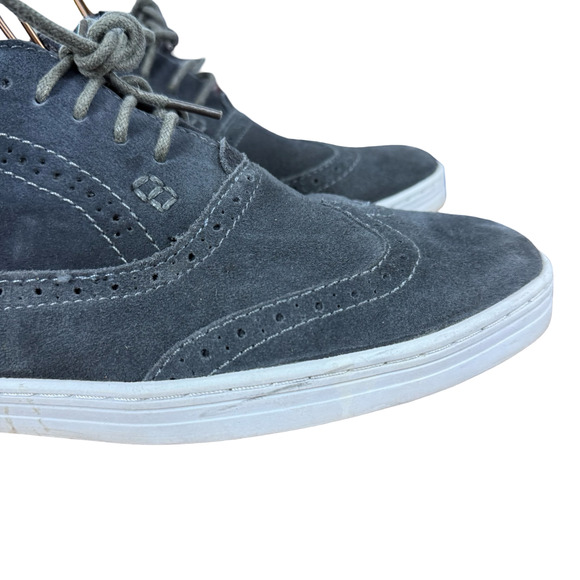 Bed Stu Quinn Mens Wingtip Leather Suede Gray Lace Up Business Casual Shoes 10 main image 4